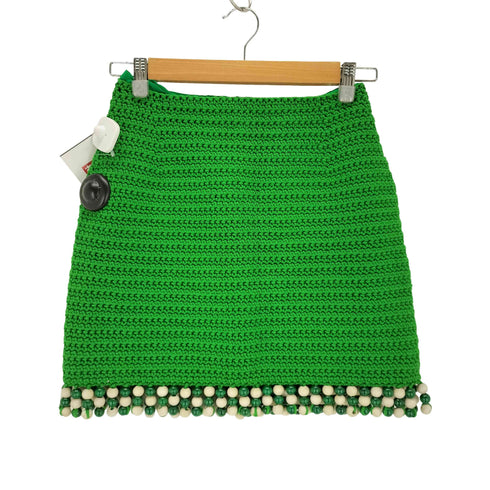 アカネウツノミヤ AKANE UTSUNOMIYA KNITWEAR ウッドビーズスカート レディース JPN:36