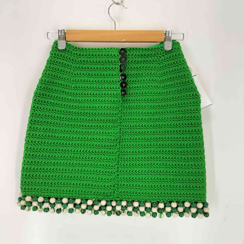アカネウツノミヤ AKANE UTSUNOMIYA KNITWEAR ウッドビーズスカート レディース JPN:36