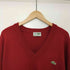 ラコステ LACOSTE 70-80s ワニロゴ刺繍 アクリル ロングスリーブ Vネックニット メンズ JPN:3