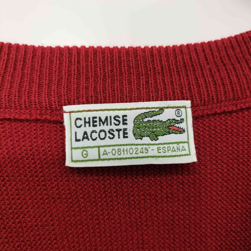 ラコステ LACOSTE 70-80s ワニロゴ刺繍 アクリル ロングスリーブ Vネックニット メンズ JPN:3