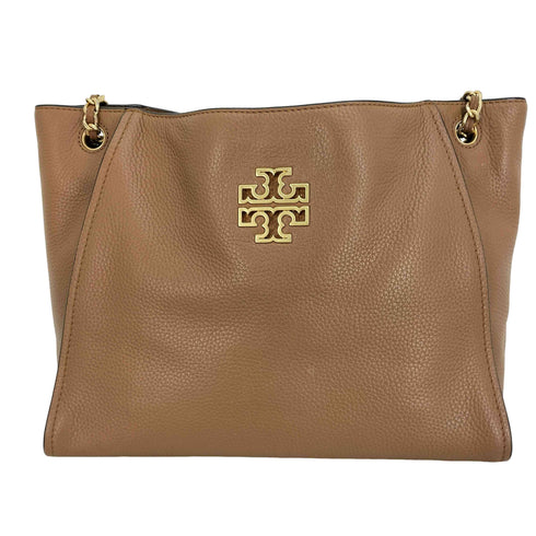トリーバーチ TORY BURCH ブリテン カーフレザー チェーン トート シボ革 レディース