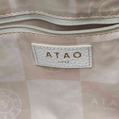 アタオ ATAO 2way ロゴプレート ショルダーバッグ ハンドバッグ シボ革 レディース