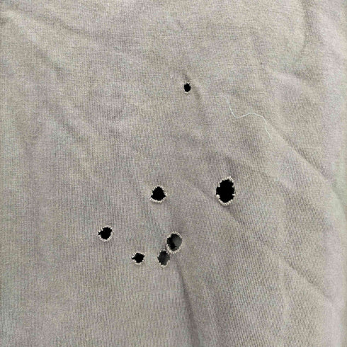 N NUMBER 復刻 穴あき加工 ドクロ プリントクルーネックTシャツ メンズ 3