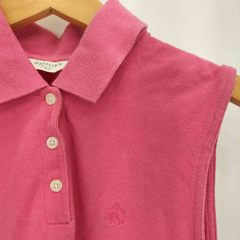 ブルックスブラザーズ 346 BROOKS BROTHERS ノースリーブ ワンポイントロゴ ポロシャツ レディース S