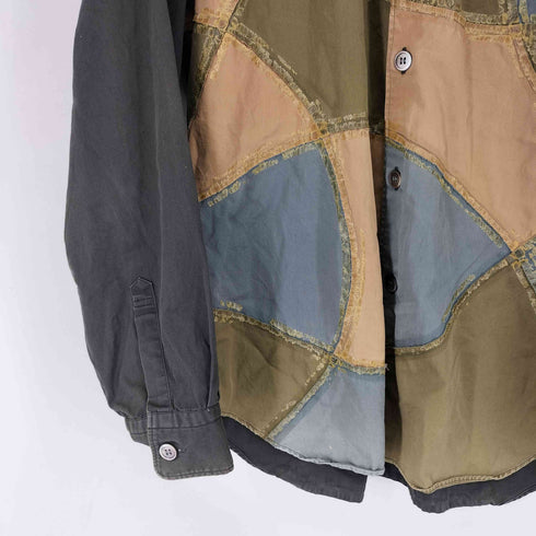 コムデギャルソンオム COMME des GARCONS HOMME 03AW 田中オム L/S パッチワークデザインシャツ メンズ JPN:M