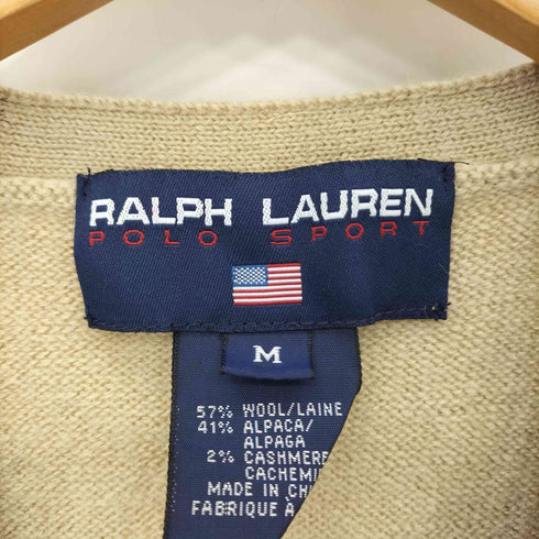 ポロスポーツラルフローレン POLO SPORT RALPH LAUREN 90s カシミヤ混 アーガイル柄 ノースリーブ ニットベスト レディース M