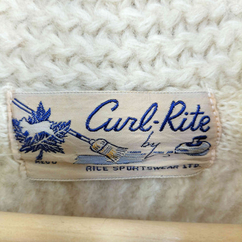 Curl-Rite ショールカラー ウール ニット メンズ