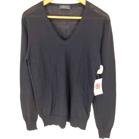 プラダ PRADA モヘアナイロン Vネックニットセーター メンズ EUR:48