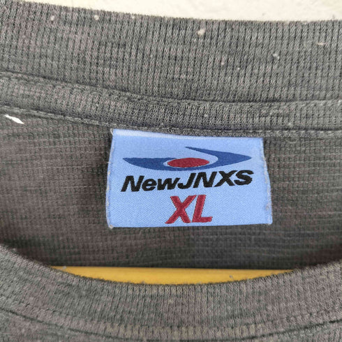 NEWJNXS フロントプリント クルーネック Tシャツ メンズ XL