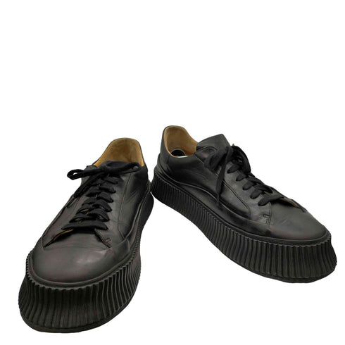 ジルサンダー JIL SANDER 22AW Platform Leather Sneakers MADE IN SPAIN スペイン製 プラットフォーム レザー スニーカー メンズ EUR:44