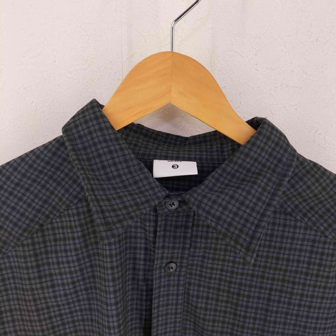 Aurocean 刺繍ロゴ チェックシャツ メンズ 3