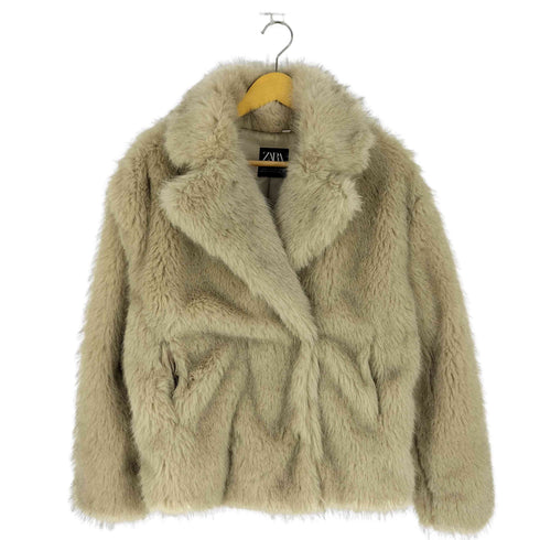 ザラ ZARA フェイクファー ショート コート レディース import:M