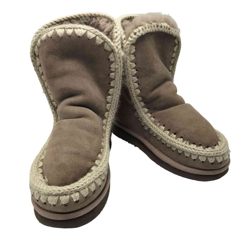 MOU 25AW フラット ショート ブーツ レディース EUR:36