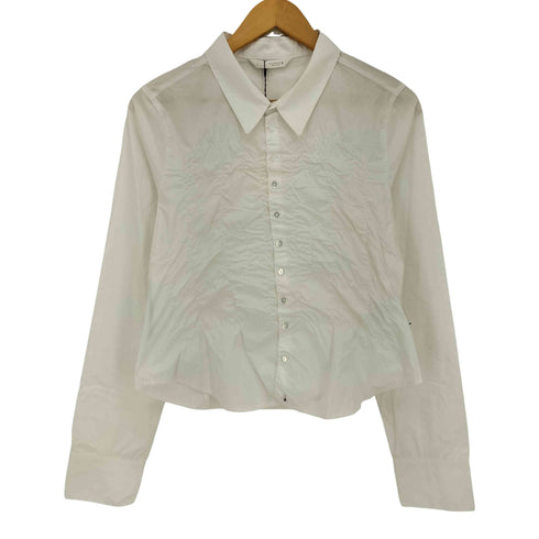 ザラ ZARA ストレッチポプリンシャツ レディース import:M
