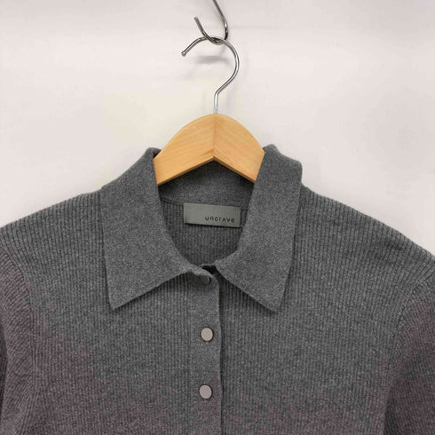 アンクレイヴ uncrave 24AW リブ フレアスリーブ ポロ ニット レディース JPN:2