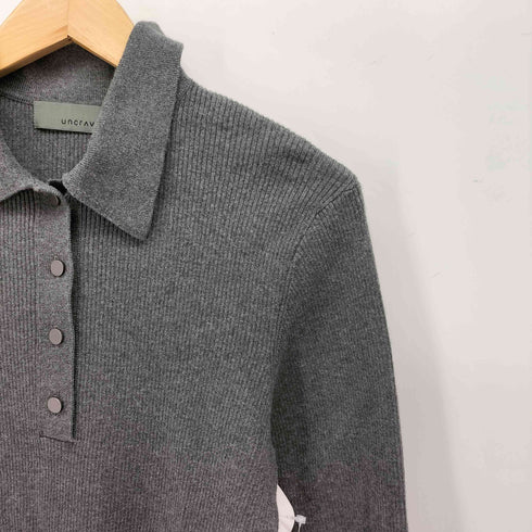 アンクレイヴ uncrave 24AW リブ フレアスリーブ ポロ ニット レディース JPN:2