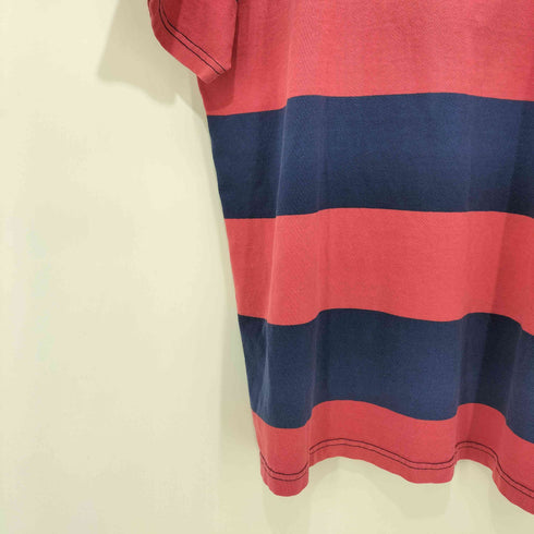 ポロバイラルフローレン Polo by RALPH LAUREN 90s ポニー刺繍 ボーダー S/S ラガーシャツ メンズ import:XL
