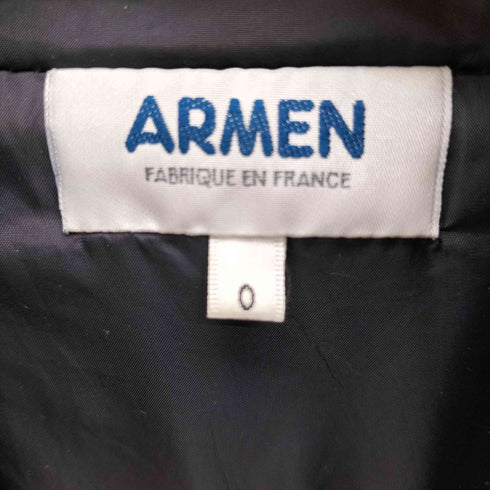 アーメン ARMEN フランス製 レザーロゴパッチ ロング ボアジャケット レディース 0