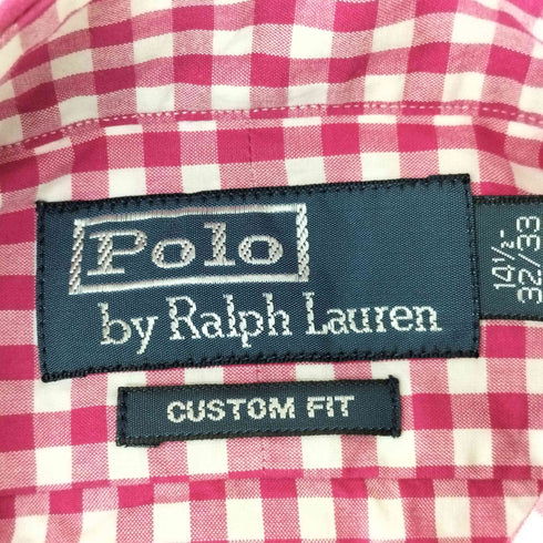 ポロバイラルフローレン Polo by RALPH LAUREN CUSTOM FIT スモールポニー刺繍 L/Sギンガムチェックシャツ メンズ 14 1/2
