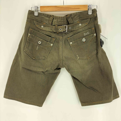 ドルチェアンドガッバーナ DOLCE&GABBANA EXPERT FITTING SERVICE POWER ダメージ バックロゴプレート ショートデニムパンツ メンズ 31