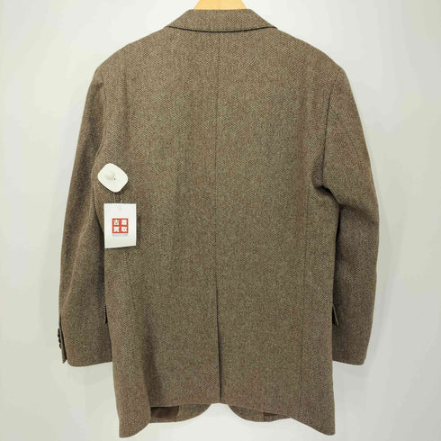 CLOTHING バスケットボタン ヘリンボーン 2B テーラードジャケット メンズ 胸囲92 胴囲80 身長170