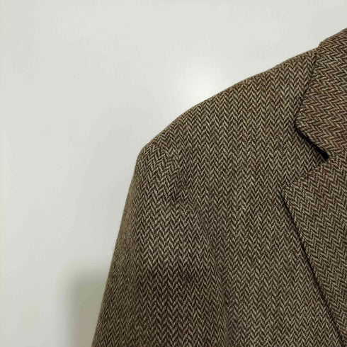 CLOTHING バスケットボタン ヘリンボーン 2B テーラードジャケット メンズ 胸囲92 胴囲80 身長170