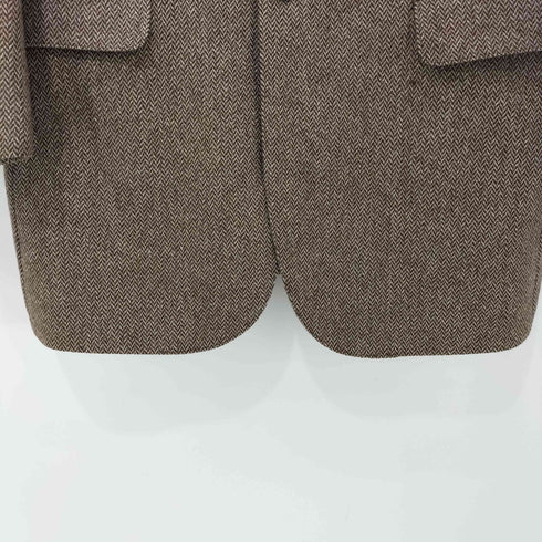 CLOTHING バスケットボタン ヘリンボーン 2B テーラードジャケット メンズ 胸囲92 胴囲80 身長170