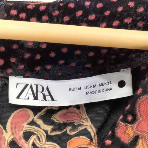 ザラ ZARA ベロア ペイズリー チュニック レディース import:M