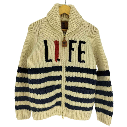 アーバンリサーチ URBAN RESEARCH Palm Graphics 別注 LIFE ボーダーウールニット カウチンセーター メンズ US:40