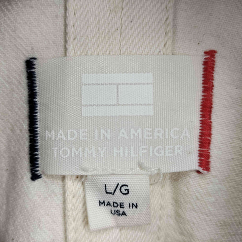 トミーヒルフィガー TOMMY HILFIGER USA製 襟レザー カバーオール メンズ import:L