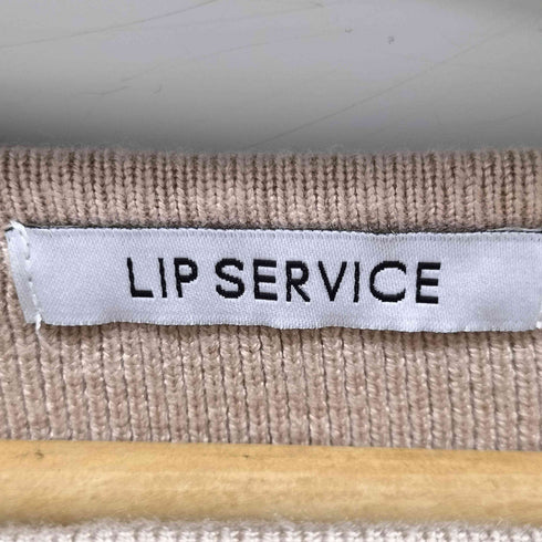 リップサービス LIP SERVICE デコルテオープンバイカラーリボンニットワンピース レディース import:S