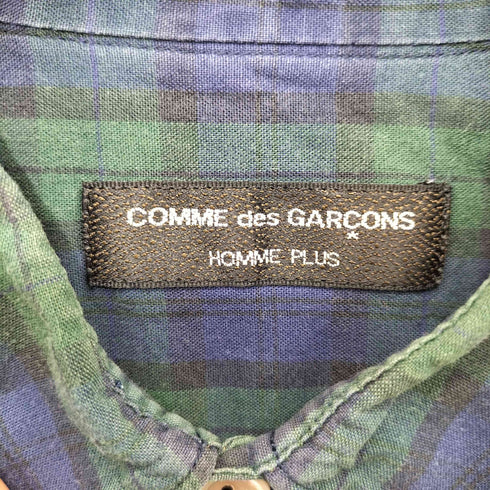 コムデギャルソンオムプリュス COMME des GARCONS HOMME PLUS AD2004 ブラックウォッチ チェックシャツ メンズ