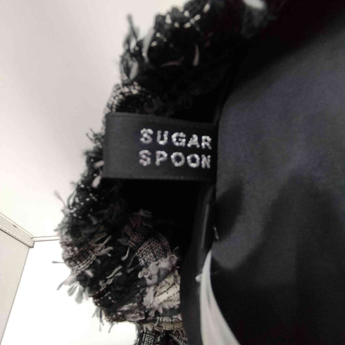 シュガースプーン SUGAR SPOON フリンジ チェック ロング スカート レディース FREE