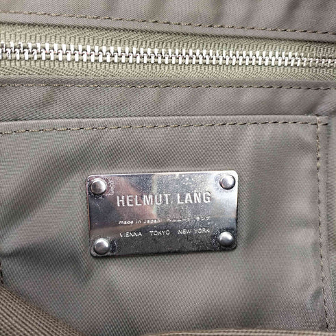 ヘルムートラング HELMUT LANG 99AW 本人期 ロゴプリント ミリタリー キャンバス ハンドバッグ archive メンズ