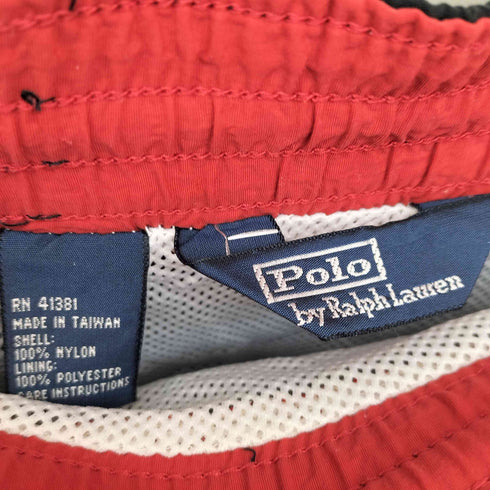ポロバイラルフローレン Polo by RALPH LAUREN 90S 三角タグ 裏地メッシュ ポニー刺繍 ナイロン シュートパンツ メンズ JPN:L