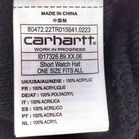 カーハート Carhartt Short Watch Hat メンズ ONE SIZE