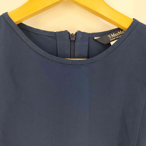 エスマックスマーラ S Max Mara ポリコットン 半袖 ギャザーワンピース レディース JPN:40