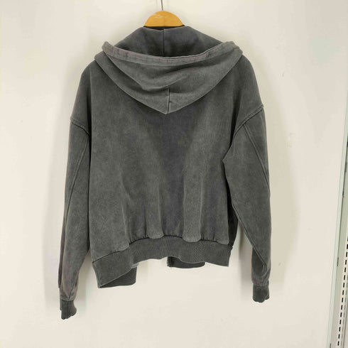 ピグメント加工 ジップフーディ メンズ