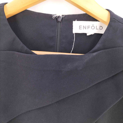 エンフォルド ENFOLD ダブルクロスタッグドレープワンピース レディース JPN:36
