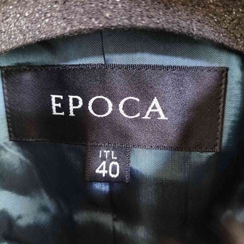 エポカ Epoca ベビーゴートファー付き ツイードロングコート レディース EUR:40