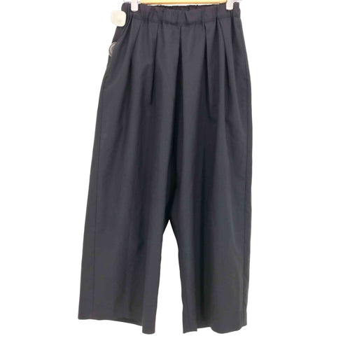 コムデギャルソンノアールケイニノミヤ COMME des GARCONS noir kei ninomiya 22aw 2タック ウールギャバ トロゴム ワイドパンツ レディース JPN:XS
