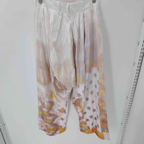 ノゾミイシグロ NOZOMI ISHIGURO 11SS Haute Couture オートクチュール コレクション ライン コットン レーヨン 混紡 抜染 タイダイ ドット 総柄 ワイド サルエル パンツ レディース JPN:S