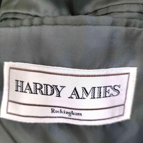 ハーディエイミス HARDY AMIES シルク混チェッククラシック2Bウールジャケット メンズ 96B B E 4