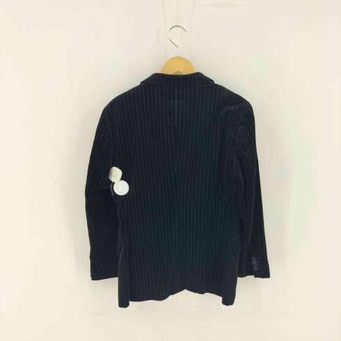 バーバリーブラックレーベル BURBERRY BLACK LABEL ストライプベロア3Bテーラードジャケット メンズ import:M