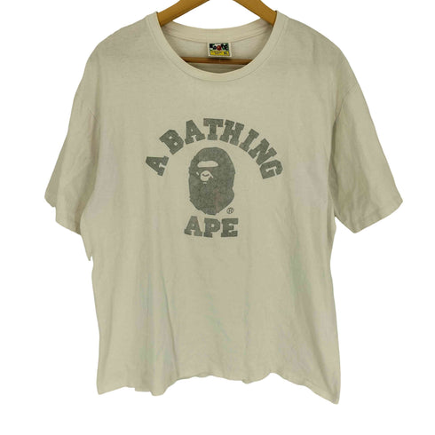 アベイシングエイプ A BATHING APE カレッジプリント S/S クルーネック Tシャツ メンズ JPN:XL