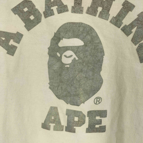 アベイシングエイプ A BATHING APE カレッジプリント S/S クルーネック Tシャツ メンズ JPN:XL