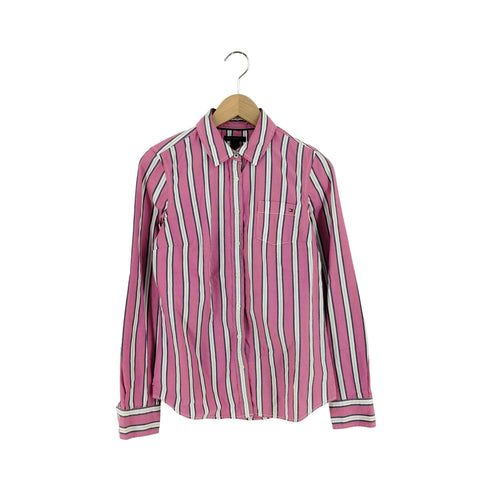トミーヒルフィガー TOMMY HILFIGER ストライプコットンシャツ レディース import:XS