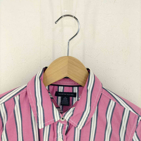 トミーヒルフィガー TOMMY HILFIGER ストライプコットンシャツ レディース import:XS