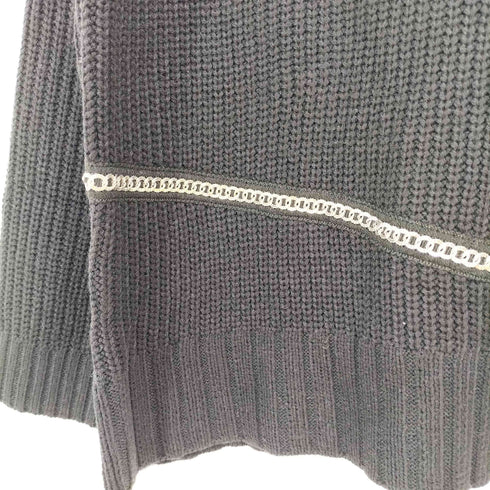 コハク KOHAKU 畦編み チェーンテープ ハイネックニット レディース FREE