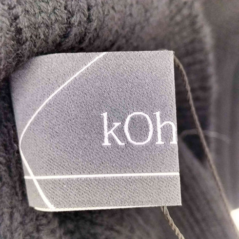 コハク KOHAKU 畦編み チェーンテープ ハイネックニット レディース FREE